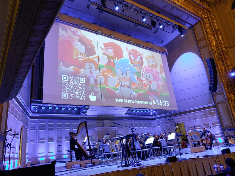 Sonic Symphony Boston countdown screen